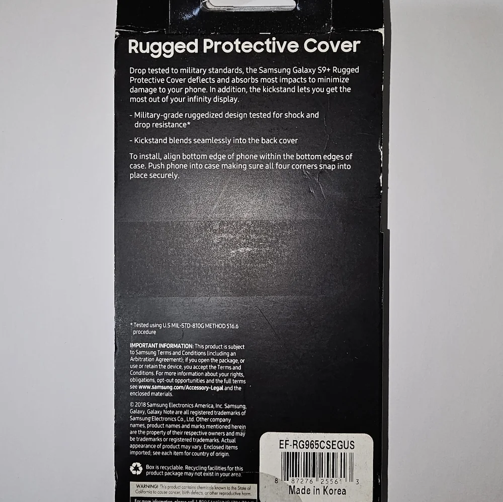Samsung Rugged Protective Cover w/ Kickstand for Samsung Galaxy S9+ - Gray